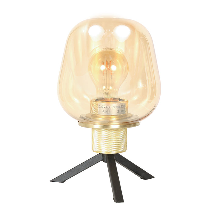 Steinhauer - Tafellamp Messing Metaal|Glas - 15x15x23cm - Reflexion