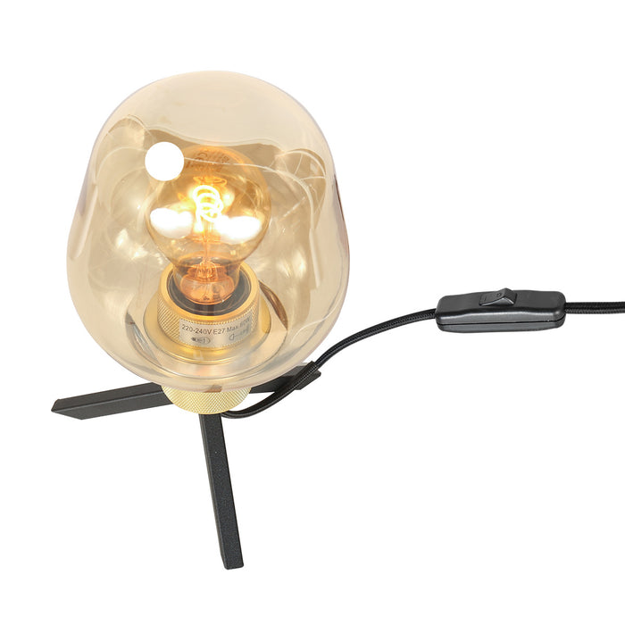 Steinhauer - Tafellamp Messing Metaal|Glas - 15x15x23cm - Reflexion