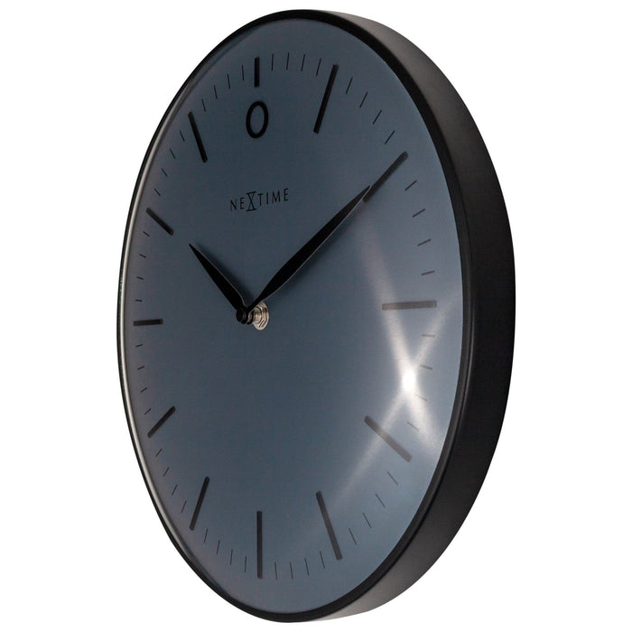 NeXtime - Design Wandklok - Geen Tikkend Geluid! - Zwart - 30cm -