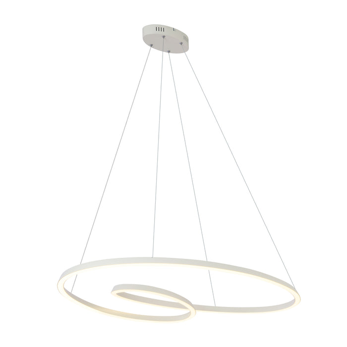 QAZQA Scandinavische hanglamp beige 110cm incl. LED 3-staps dimbaar -