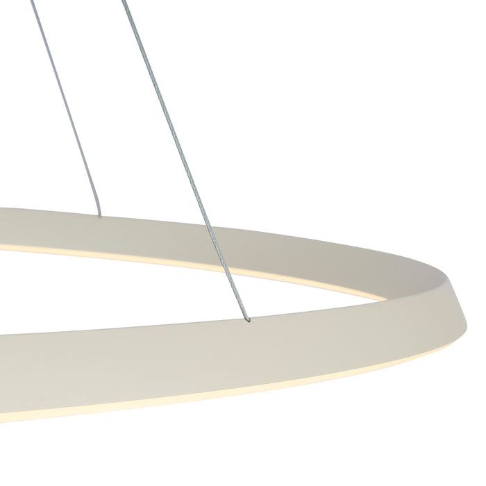 QAZQA Scandinavische hanglamp beige 110cm incl. LED 3-staps dimbaar -