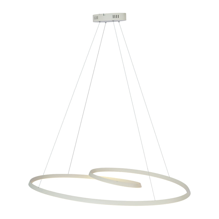 QAZQA Scandinavische hanglamp beige 110cm incl. LED 3-staps dimbaar -