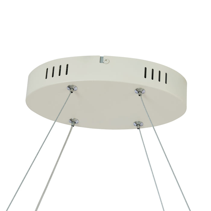 QAZQA Scandinavische hanglamp beige 110cm incl. LED 3-staps dimbaar -