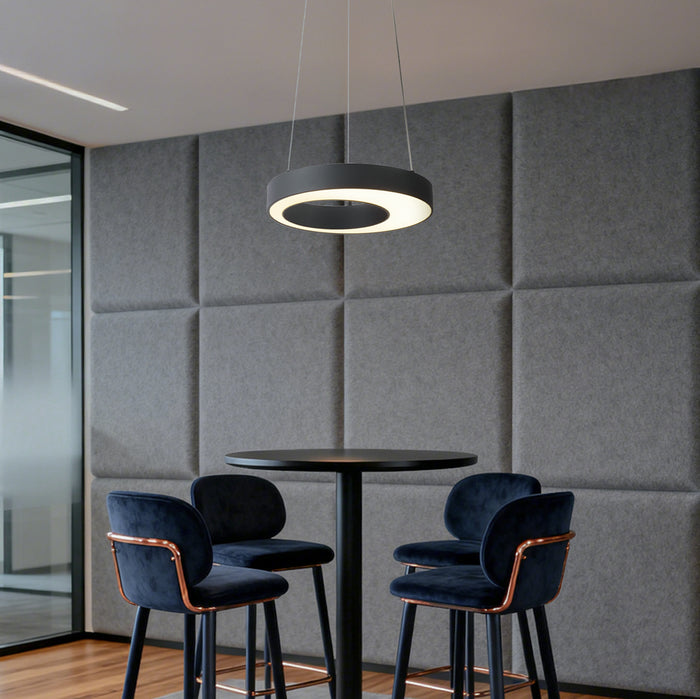 QAZQA Moderne hanglamp zwart 35cm 3-staps dimbaar - Organici