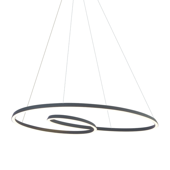 QAZQA Scandinavische hanglamp zwart 110cm incl. LED 3-staps dimbaar -
