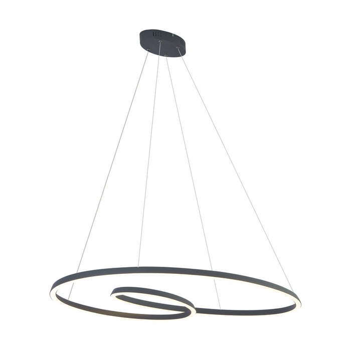 QAZQA Scandinavische hanglamp zwart 110cm incl. LED 3-staps dimbaar -