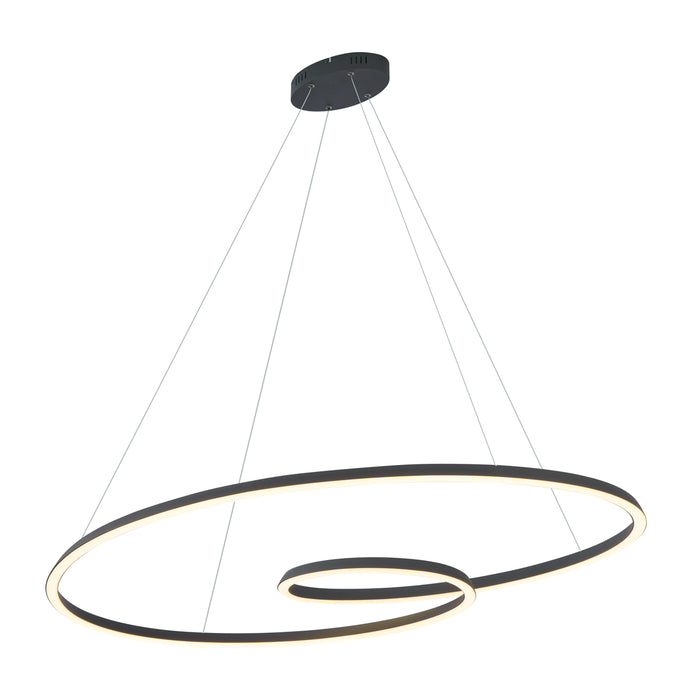 QAZQA Scandinavische hanglamp zwart 110cm incl. LED 3-staps dimbaar -