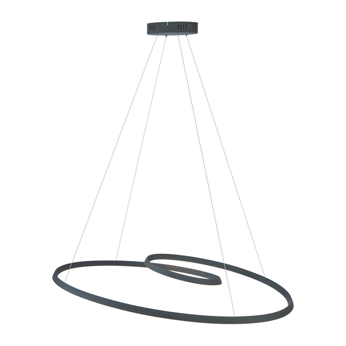 QAZQA Scandinavische hanglamp zwart 110cm incl. LED 3-staps dimbaar -