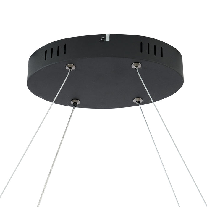 QAZQA Scandinavische hanglamp zwart 110cm incl. LED 3-staps dimbaar -