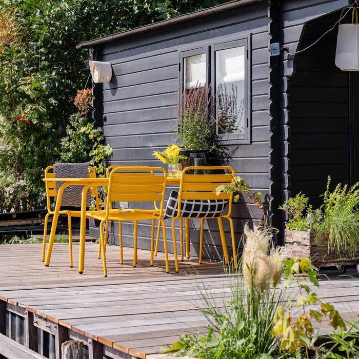 Metalen tuinstoel Max XXL okergeel