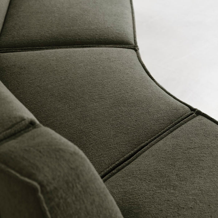 Tikamoon - Dario modulaire 4-zitsbank van groene stof