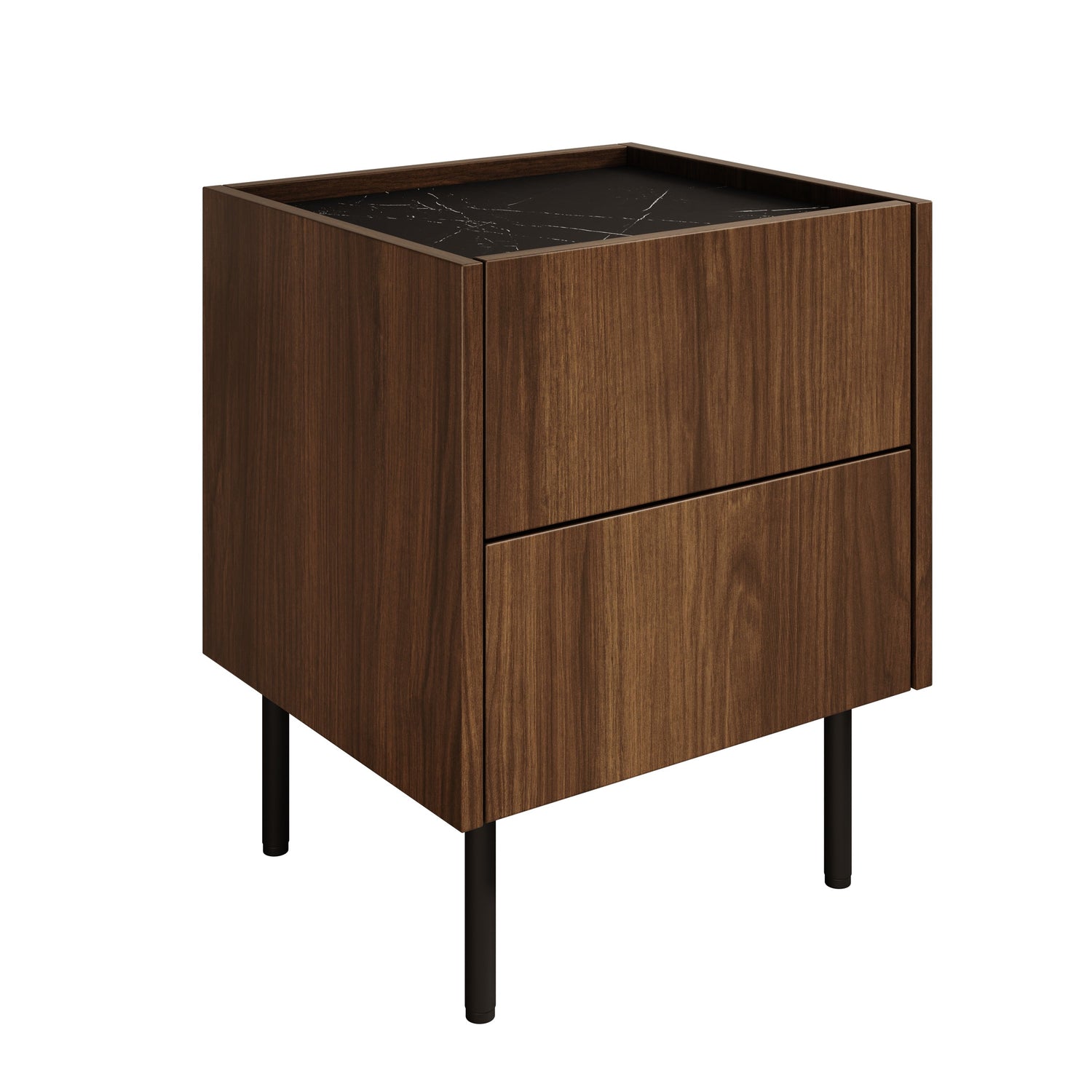 Meubella - Tahiti - Nachtkastje - Donker eiken
