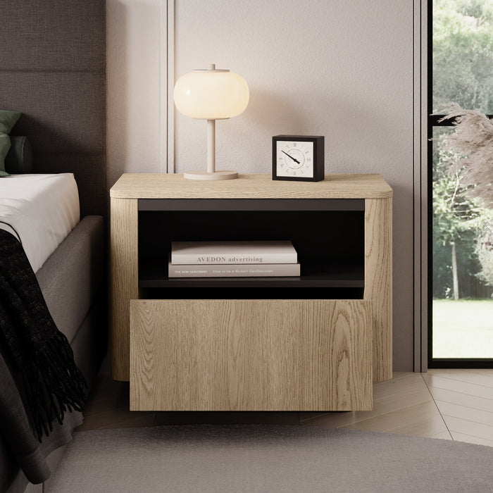 Meubella - Taywan - Nachtkastje - Eiken - 63 cm