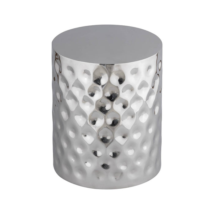 sweeek - Bijzettafel, nachtkastje van geëmailleerd verchroomd staal