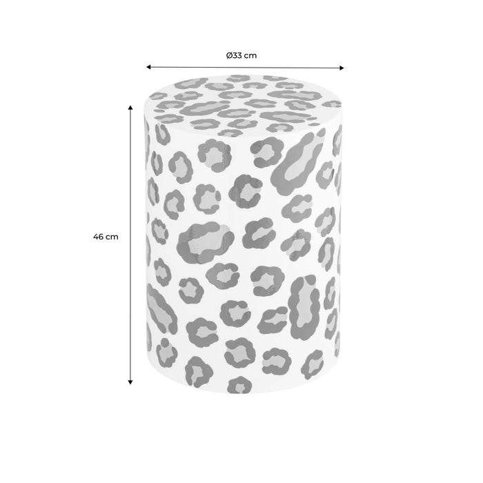 sweeek - Bijzettafel, nachtkastje van geëmailleerd staal,