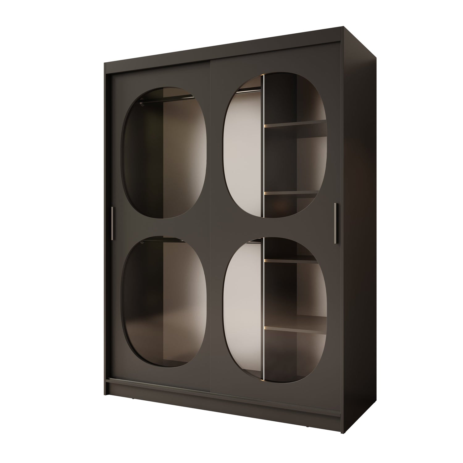 Meubella - Kledingkast Bravanti - Zwart - 150 cm