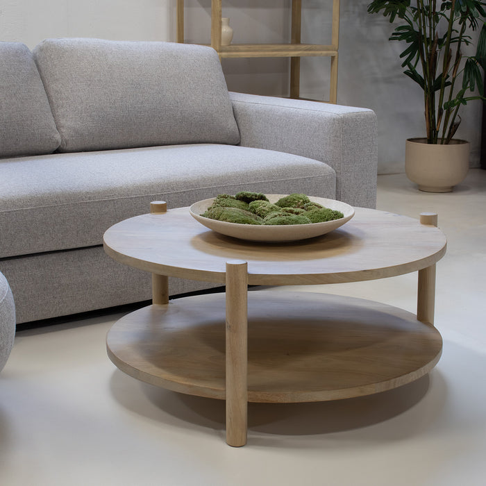 Giga Meubel - Salontafel Naturel Mangohout - 90x90x40cm - Jesse