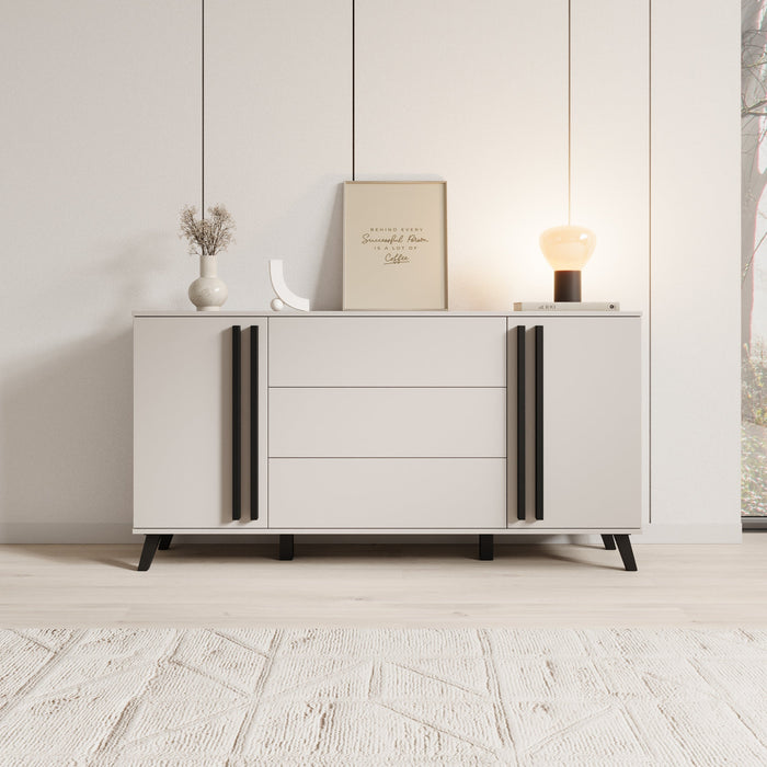 Meubella - Hydra - Dressoir - Beige - 150x40x78 cm