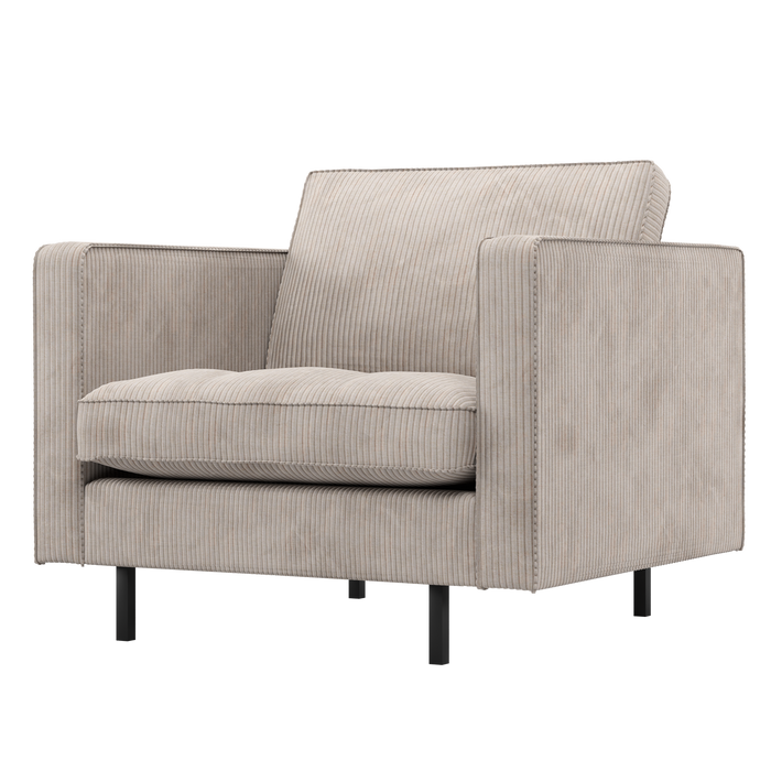 WOOOD Rodeo Classic Fauteuil - Ribstof - Ecru - 83x98x88