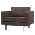 WOOOD Rodeo Fauteuil - Ribstof - Bruin - 83x98x88