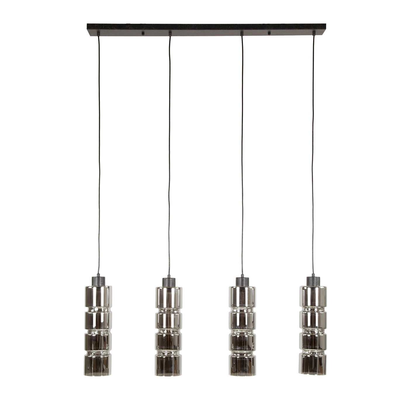 Giga Meubel - Hanglamp Glas - 4-lichts - 105x12x150cm - Cylinder
