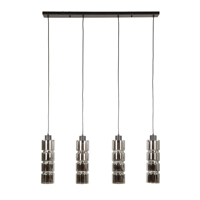 Giga Meubel - Hanglamp Glas - 4-lichts - 105x12x150cm - Cylinder