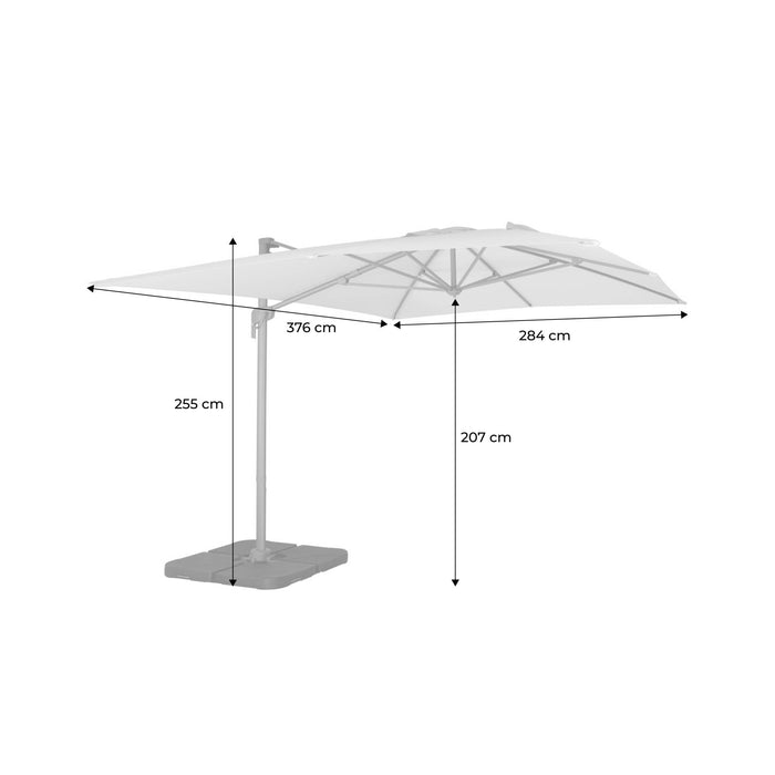 sweeek - Rechthoekige zweefparasol 3x4 m – Antibes
