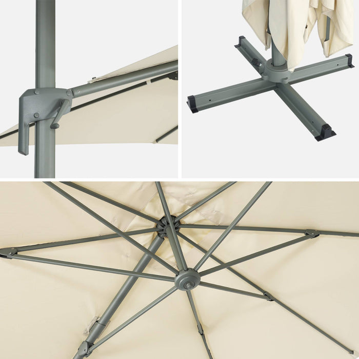 sweeek - Rechthoekige zweefparasol 2x3m