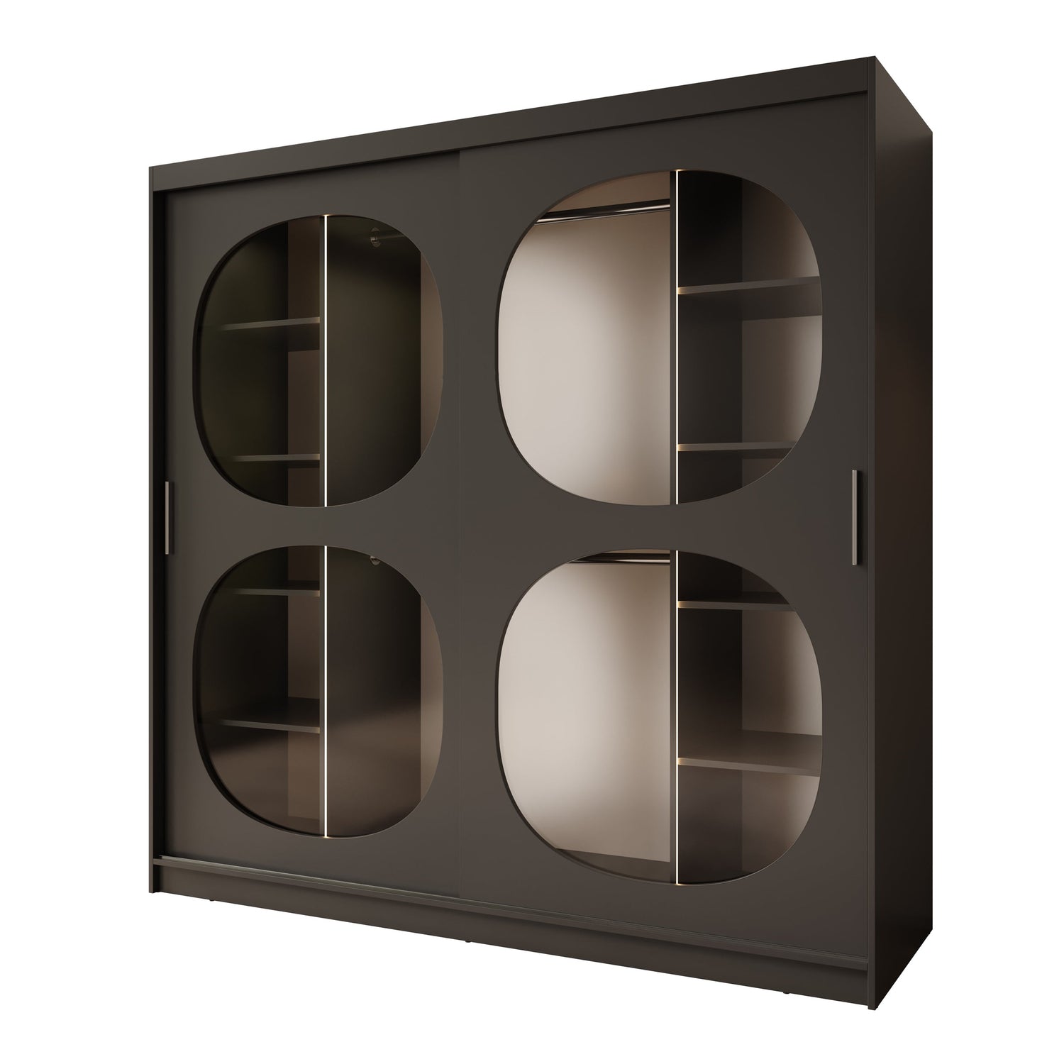 Meubella - Kledingkast Bravanti - Zwart - 200 cm