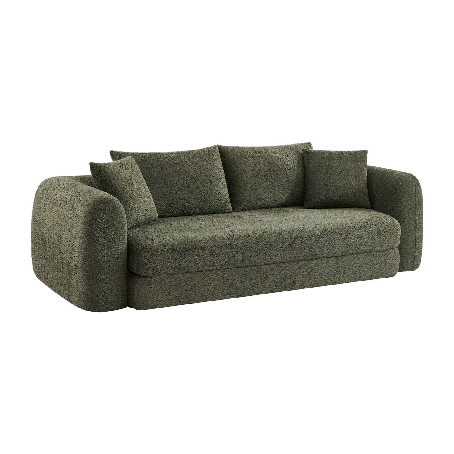 sweeek - 3-zits slaapbank met gestructureerde bouclé