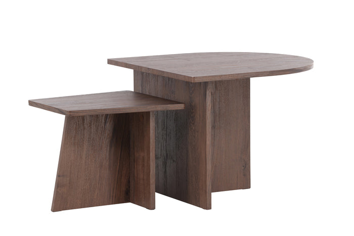 Fjôrd - Salontafel Donkerbruin - Set van 2 - 60x60x45cm - Sala