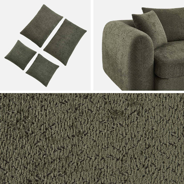 sweeek - 3-zits slaapbank met gestructureerde bouclé