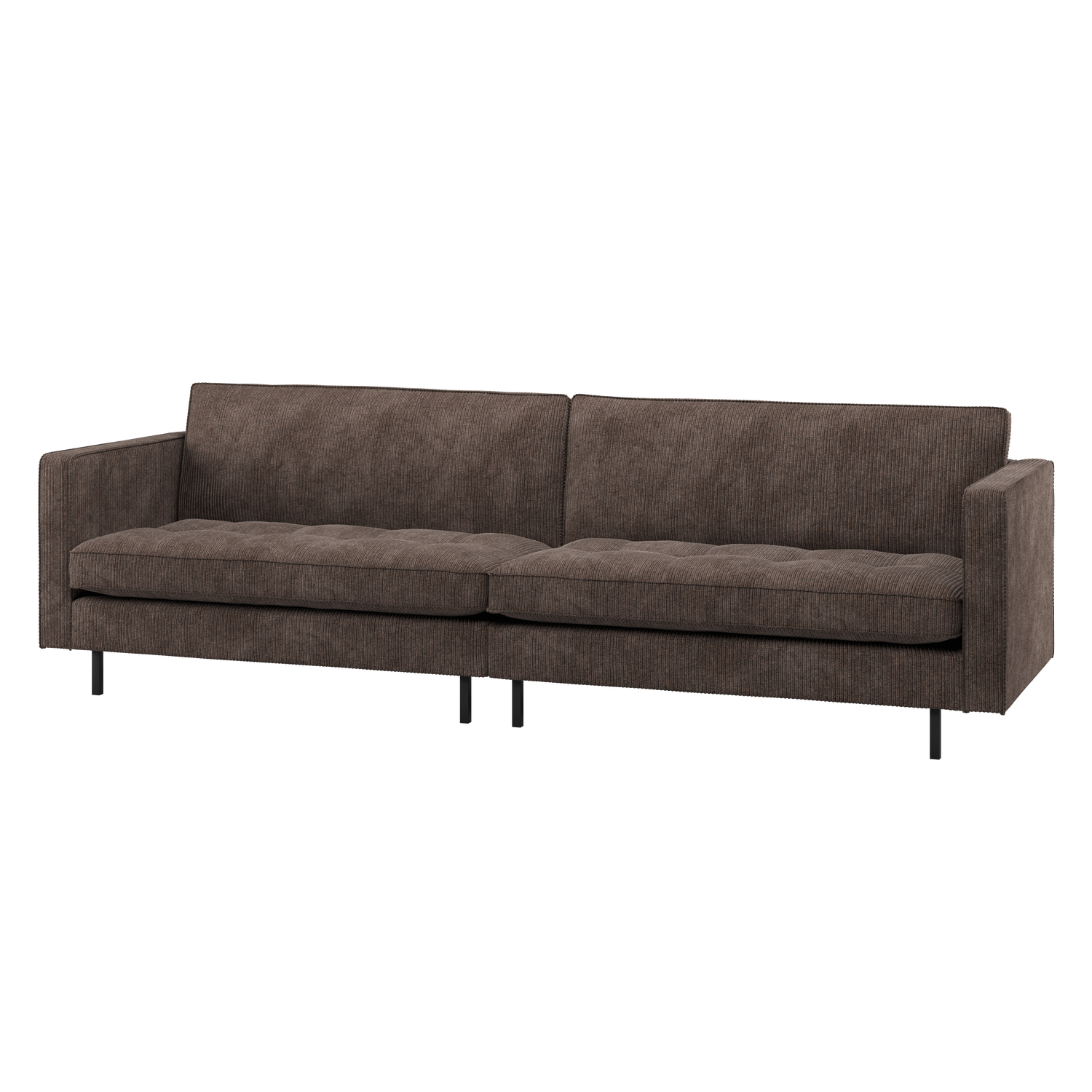 WOOOD Rodeo Classic 3-Zits Bank - Ribstof - Bruin - 83x275x88