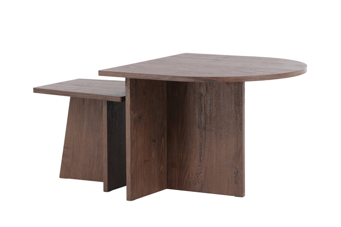 Fjôrd - Salontafel Donkerbruin - Set van 2 - 60x60x45cm - Sala