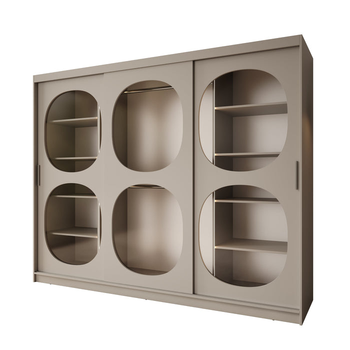 Meubella - Kledingkast Bravanti - Beige - 250 cm