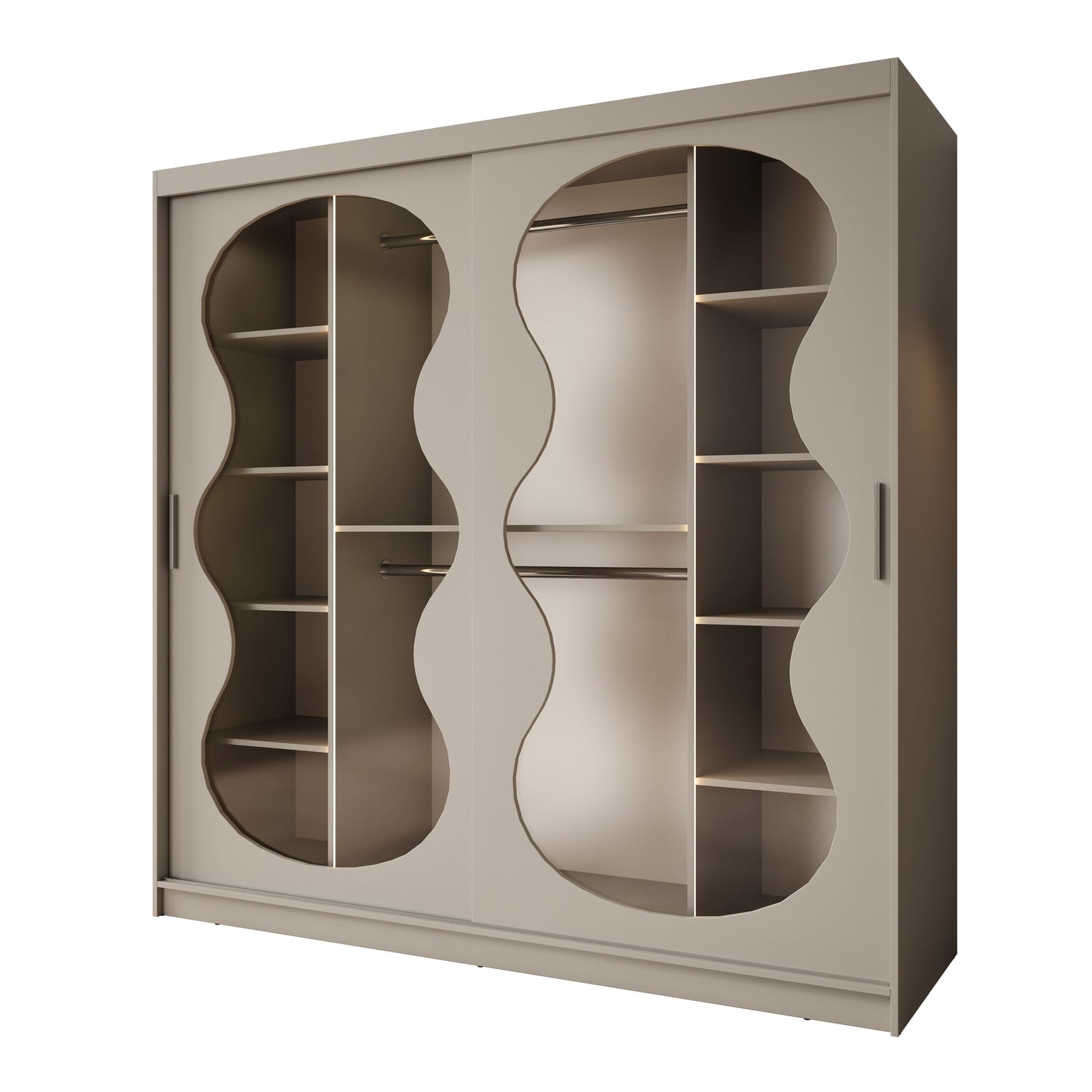 Meubella - Kledingkast Bunaro - Beige - 200 cm