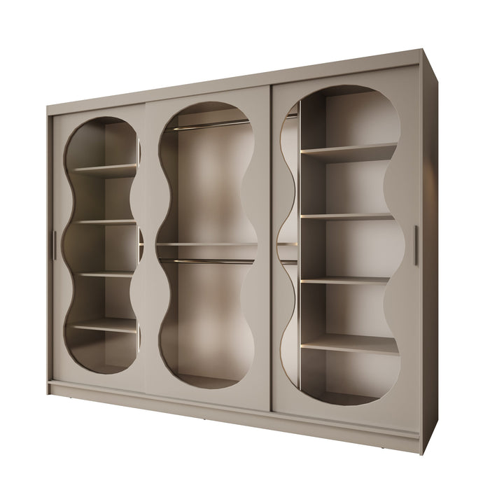 Meubella - Kledingkast Bunaro - Beige - 250 cm