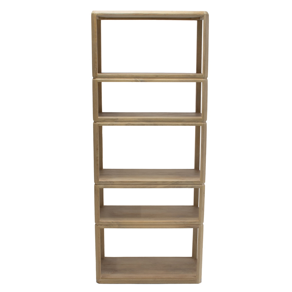 Giga Meubel - Boekenkast Naturel Mangohout - 80x40x200cm - Noëlle