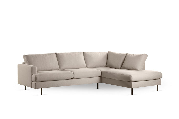 Giga Meubel - Hoekbank 3-Zits Beige - Rechts - 263x203x83cm - Bjorn