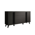 Meubella - Hydra - Dressoir - Zwart - 150x40x78 cm