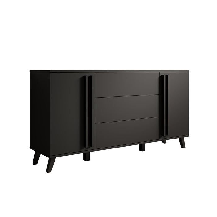 Meubella - Hydra - Dressoir - Zwart - 150x40x78 cm