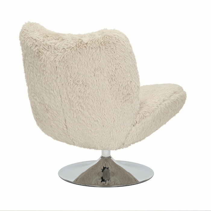 DÉJA Living - Draaifauteuil Taupe|Chrome - 70x78x82cm - Morten