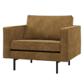 WOOOD Rodeo Fauteuil - Ribstof - Honinggeel - 83x98x88