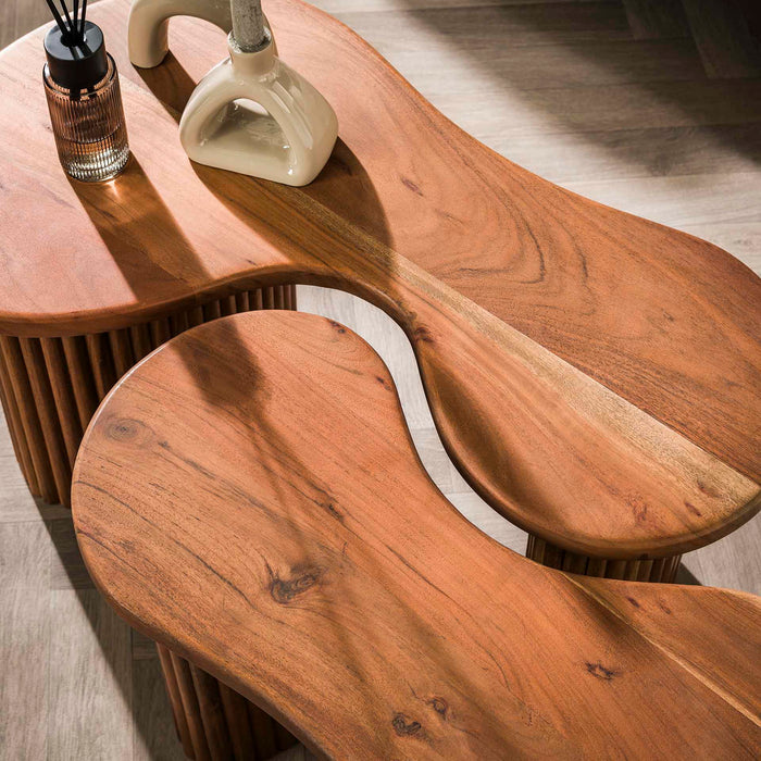 Giga Meubel - Salontafel Fuse Acaciahout Set van 2