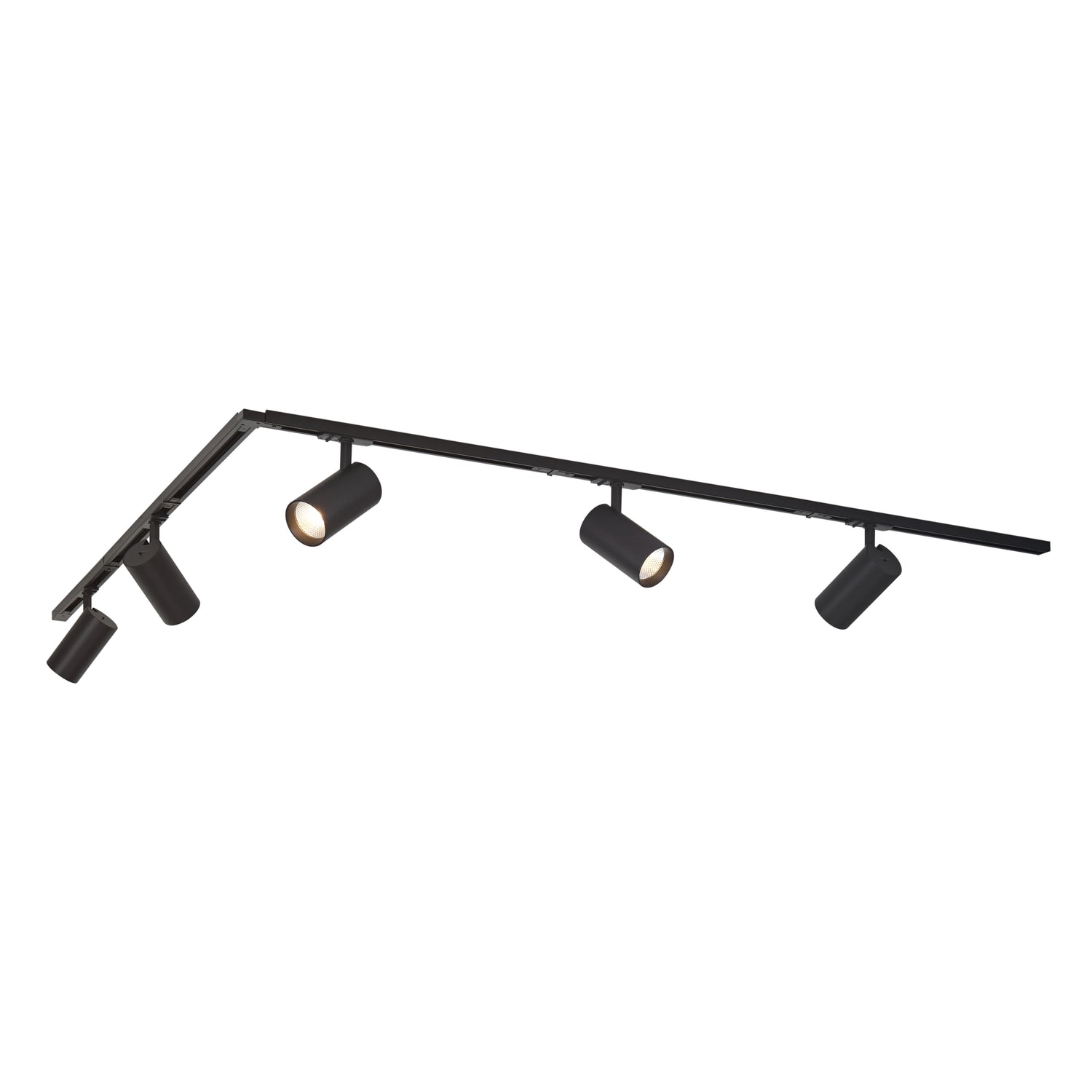 QAZQA Modern railsysteem met 5 spots zwart 1-fase - Iconic Mark