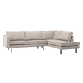 WOOOD Rodeo Hoekbank Rechts - Ribstof - Ecru - 85x266x213
