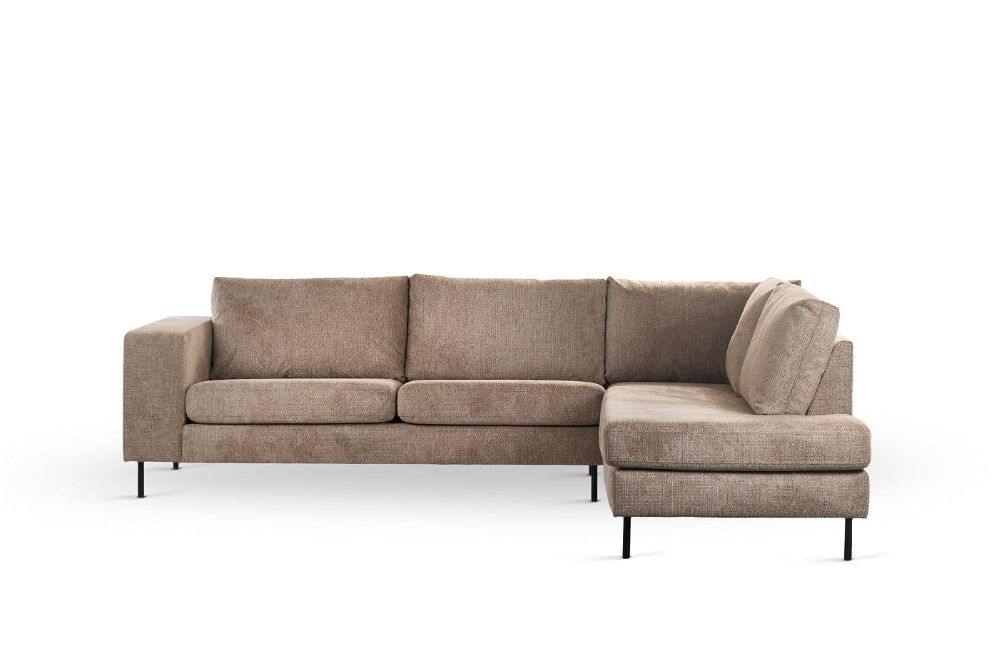 Giga Meubel - Hoekbank 3-Zits Taupe - Rechts - 265x208x81cm - Lord