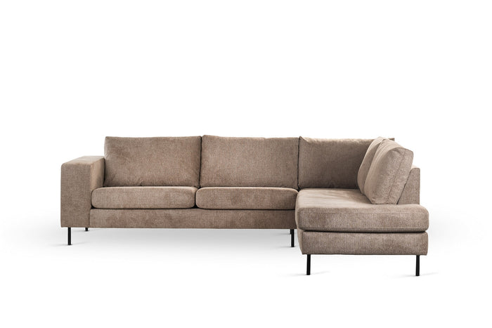 Giga Meubel - Hoekbank 3-Zits Taupe - Rechts - 265x208x81cm - Lord