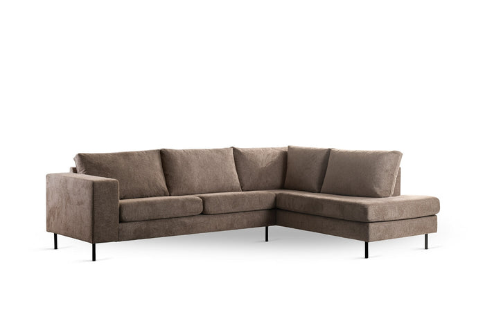 Giga Meubel - Hoekbank 3-Zits Taupe - Rechts - 265x208x81cm - Lord