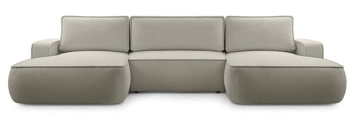 NADUVI Collection U-slaapbank Monteno bouclé met opbergruimte